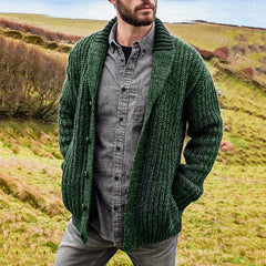 Solid Color Long Sleeve Knit Cardigan