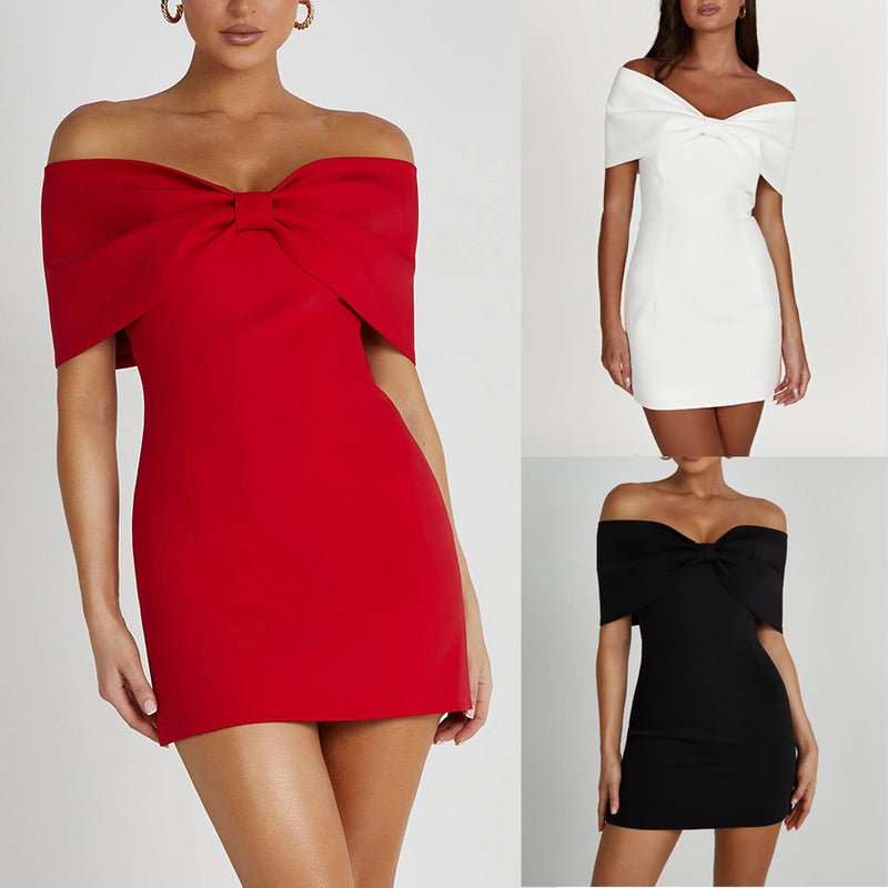 Paula Dress - Stylish Off-Shoulder Casual Dress
