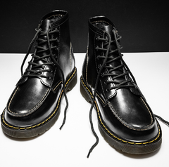 Men's High-Top Cowhide Martin Tooling Boots