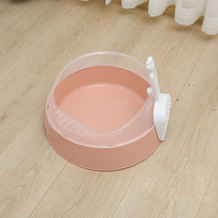 Semi-Enclosed Cat Litter Box with Shovel