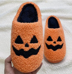 Comfy Jack-O-Lantern Slippers
