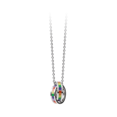 Rainbow Pride Couple Necklace in Titanium Steel