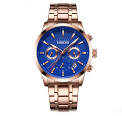 Stylish Black Gold Steel Sports Watch
