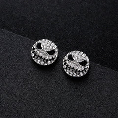Rhinestone Skull Stud Earrings