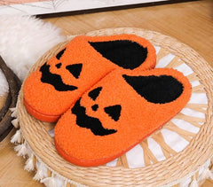 Comfy Jack-O-Lantern Slippers