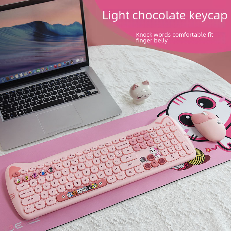Wireless Keyboard and Mouse Set for Girls