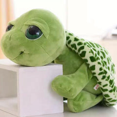 Cute Plush Turtle w/ Big Green Eyes