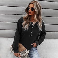 Long-Sleeved Round Neck Pullover Sweater