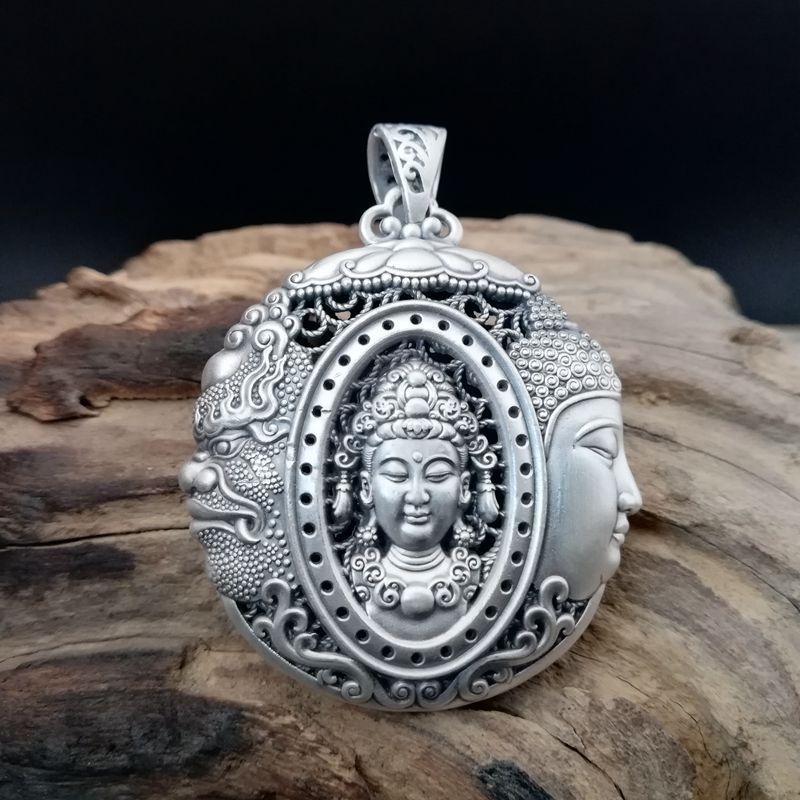 Pure Silver S999  Buddha Magic Pendant