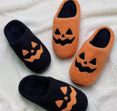 Comfy Jack-O-Lantern Slippers