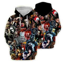3D Digital Print Halloween Pattern Hoodie