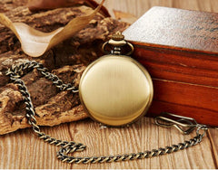 Vintage Bronze Quartz Mechanical Pocket Watch