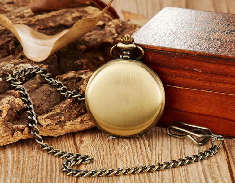 Vintage Bronze Quartz Mechanical Pocket Watch