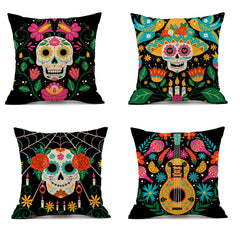 Day of the Dead Theme Printed Pillowcase