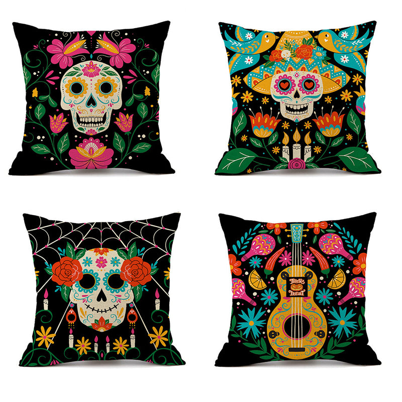 Day of the Dead Theme Printed Pillowcase