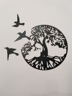 Tree of Life Metal Wall Art w/ Birds