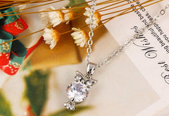 Owl Pendant Choker Style Necklace