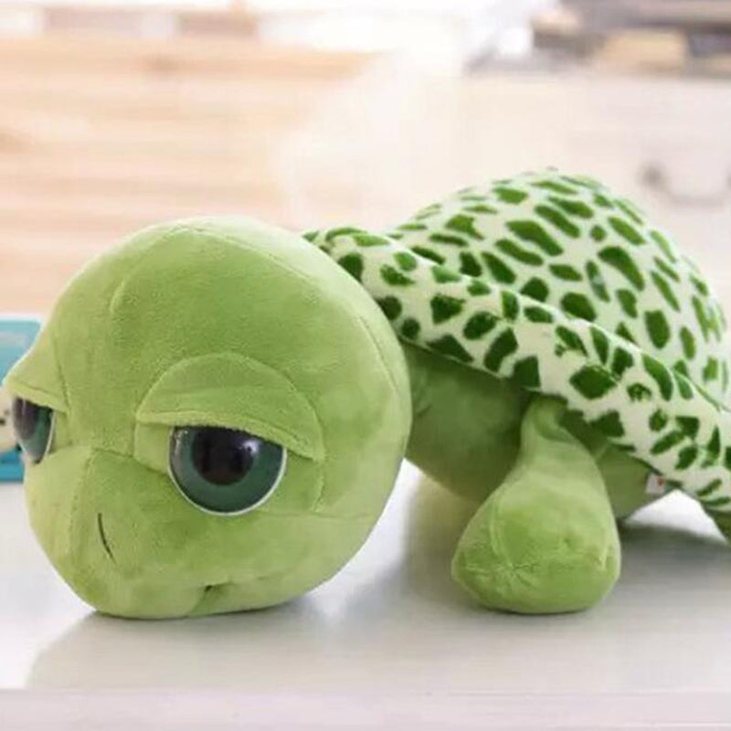 Cute Plush Turtle w/ Big Green Eyes