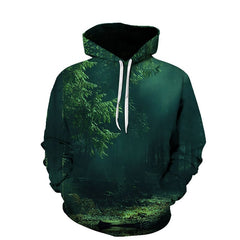 Natural Tree Leaf Casual Hoodies