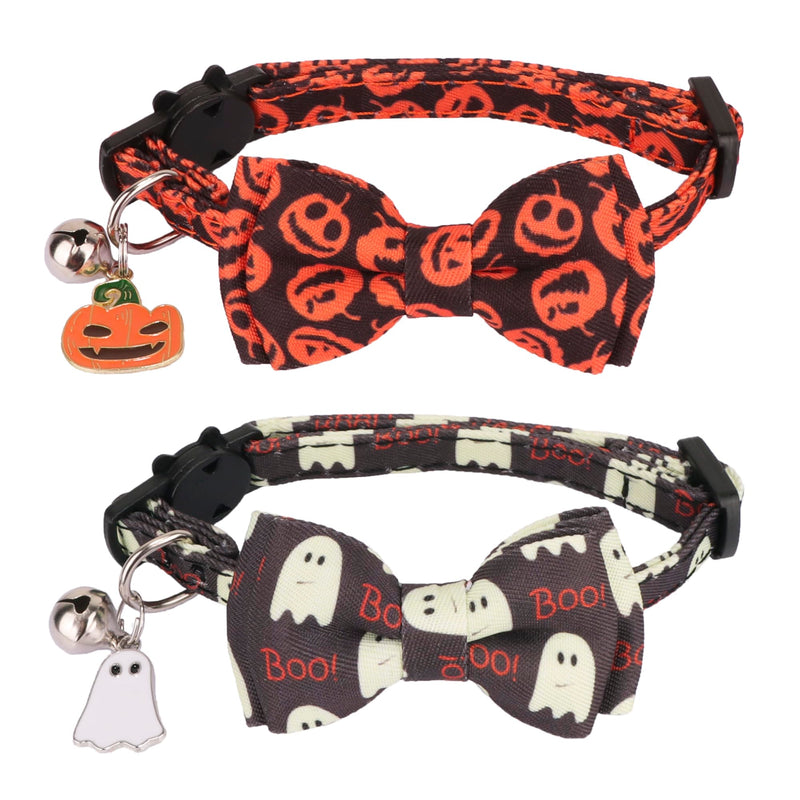 Halloween Cat Collar w/ Bowtie Bell