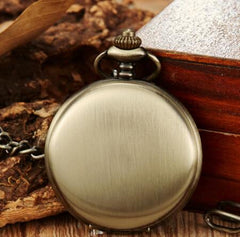 Vintage Bronze Quartz Mechanical Pocket Watch