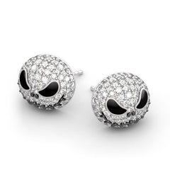 Rhinestone Skull Stud Earrings
