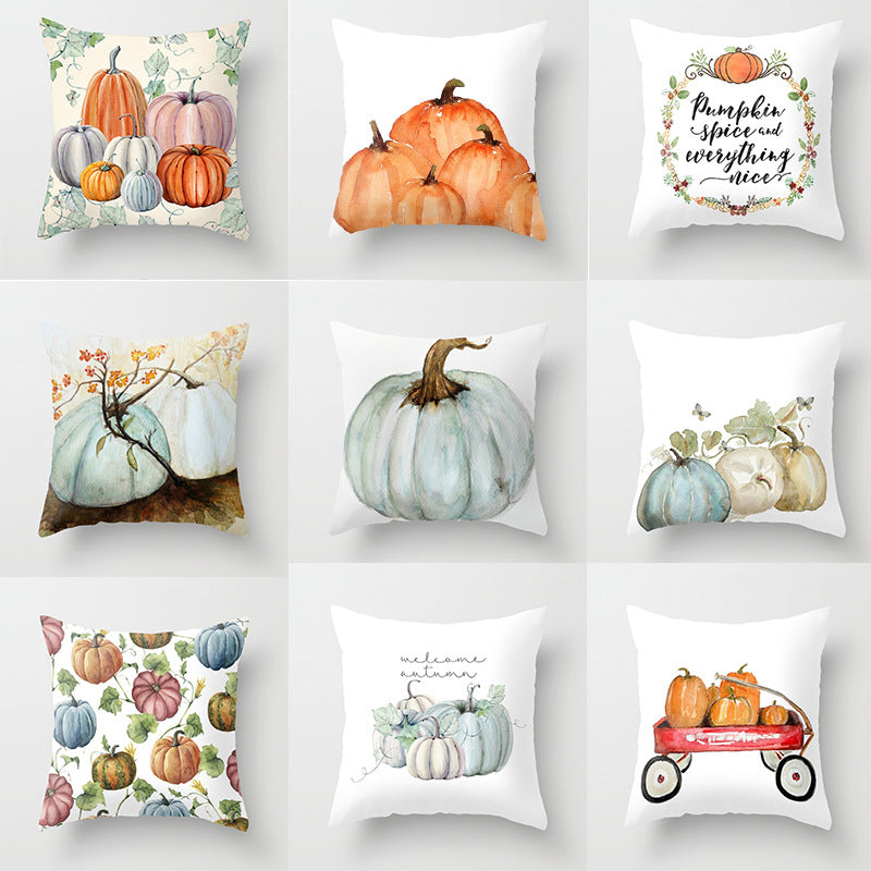 Autumn Pumpkin Pillow Cushion Cover