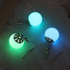 Glow-in-the-Dark Pearl Earrings