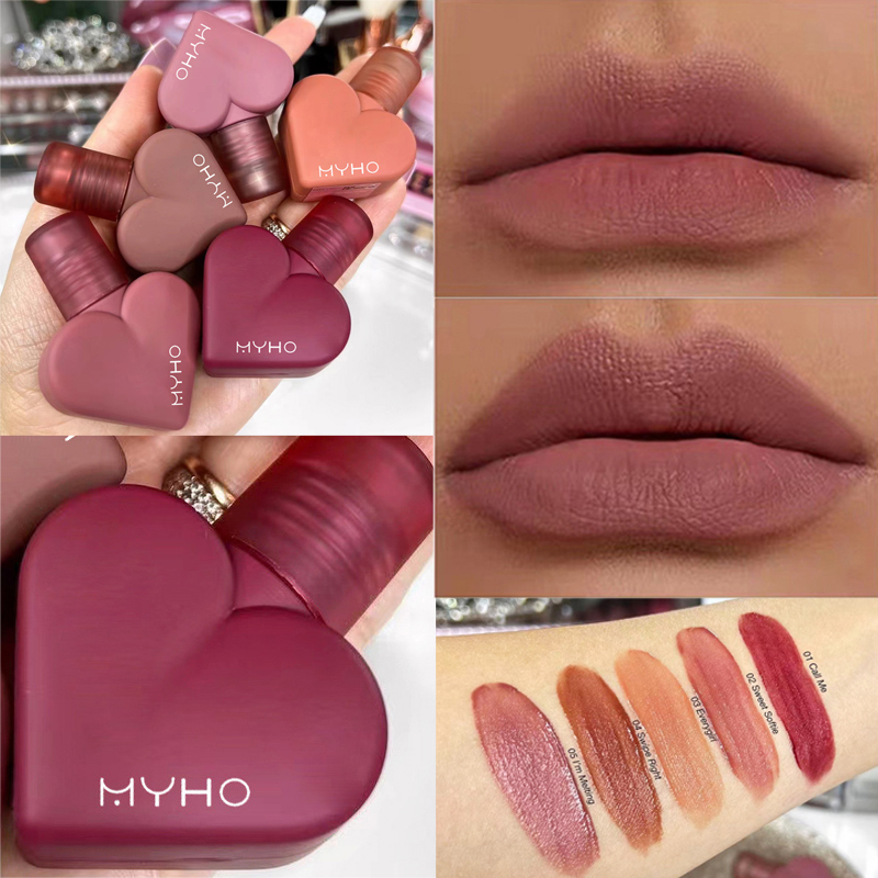 Velvet Matte Waterproof Heart Shape Lip Gloss