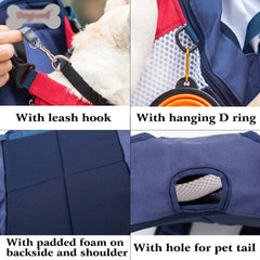 Striped Mesh Travel Dog Backpack