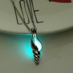 Glowing Shell Pendant Necklace