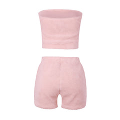 Summer Casual Plush Two-Piece Set