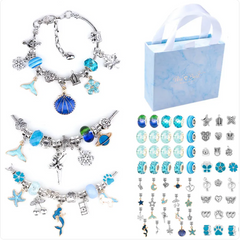 Kids' Ocean-Themed Charm Bracelet Set