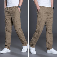Men's Comfort-Fit Plus-Size Cotton Trousers