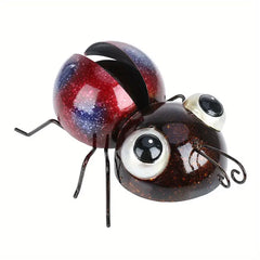 Iron Ladybug Sculpture - Fun Cartoon Craft Decoration
