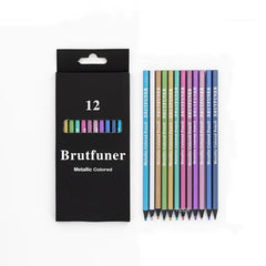 12 Colors Metallic Colored Pencils Set