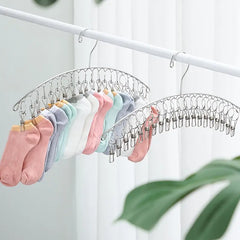 Stainless Steel Laundry Drying Rack with Clothespins