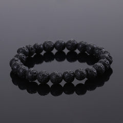 Elastic Beaded Bracelet w/ Natural Tiger Eye Stones