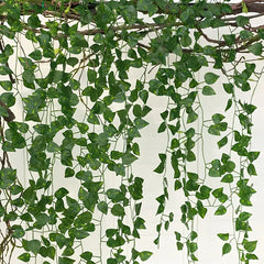 12pcs Artificial Green Leaf Hanging Vine