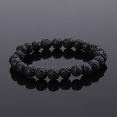 Elastic Beaded Bracelet w/ Natural Tiger Eye Stones