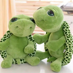 Cute Plush Turtle w/ Big Green Eyes