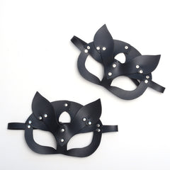 Halloween Festival Fox Leather Mask w/ Rhinestones