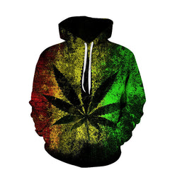 Natural Tree Leaf Casual Hoodies