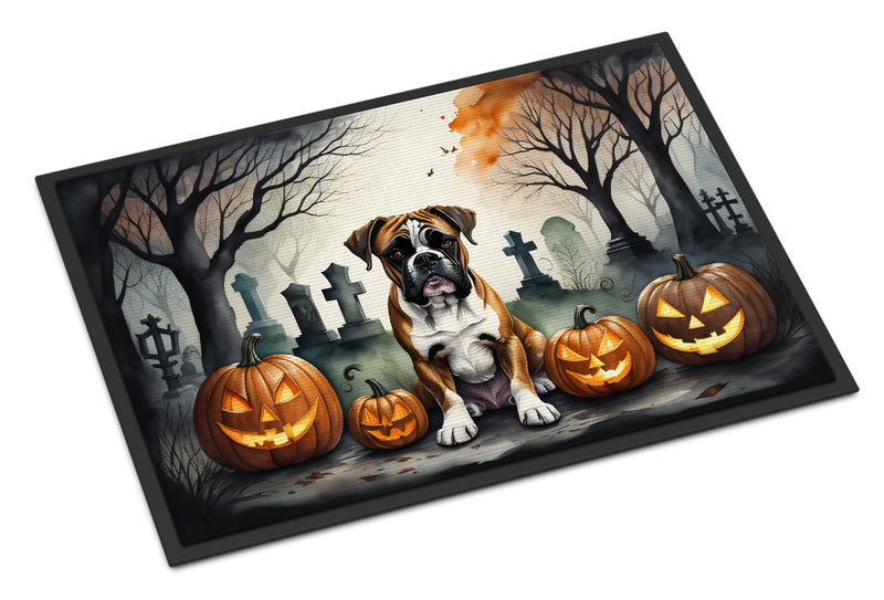 Haunted Boxer Hound Greeter Mat
