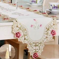 Modern Simple Polyester Embroidered Table Runner