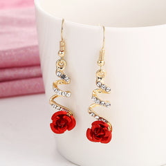 Korean Style Creative Rose Flower Earrings