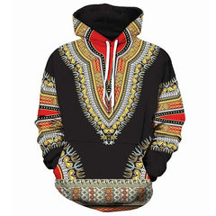 African Folk Custom 3D Print Hoodies