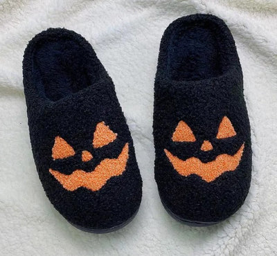 Comfy Jack-O-Lantern Slippers
