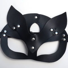 Halloween Festival Fox Leather Mask w/ Rhinestones