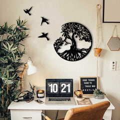 Tree of Life Metal Wall Art w/ Birds